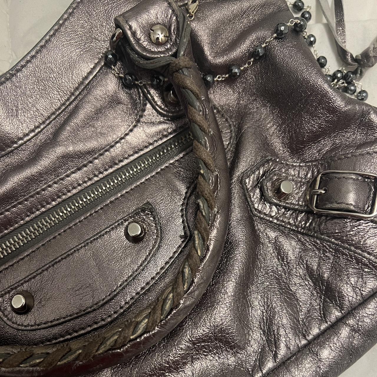 PreOwned RARE BALENCIAGA METALLIC SILVER CITY BAG